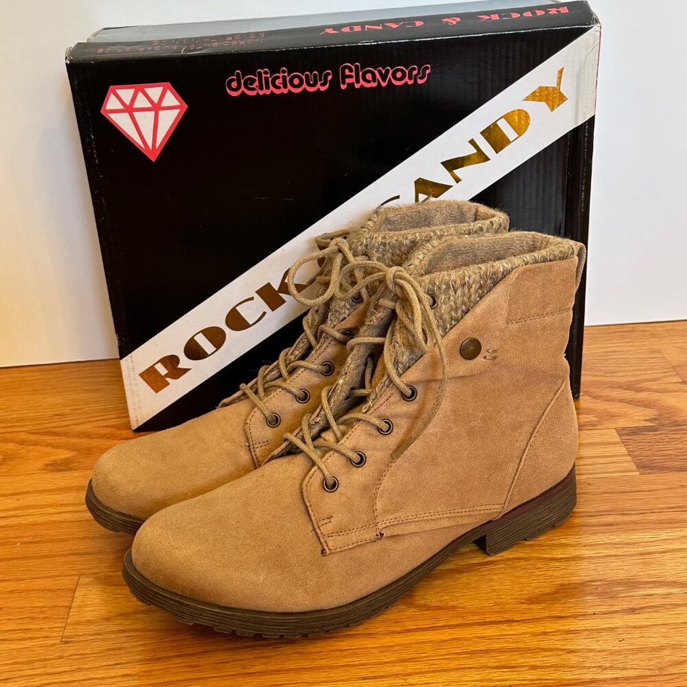 Rock & Candy Tan Boots size 8.5